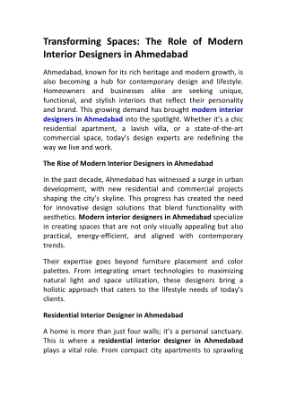 Ahmedabad Interior Design Company | Turnkey Interior Solutions