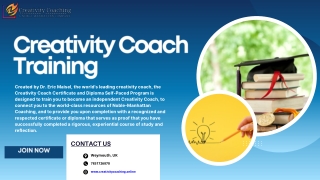Creativity Coach Training