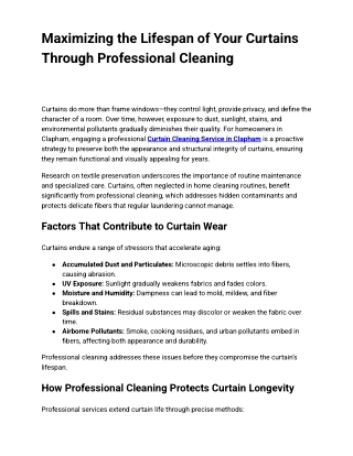 Maximizing the Lifespan of Your Curtains Through Professional Cleaning