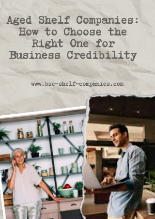 Aged Shelf Companies How to Choose the Right One for Business Credibility