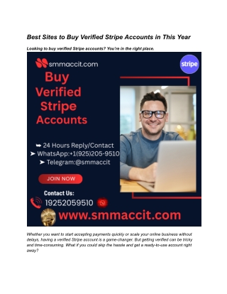 Best Sites to Buy Verified Stripe Accounts in This Year