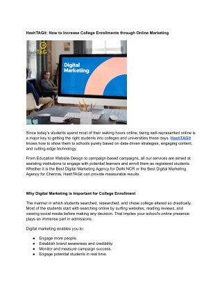 HashTAGit_ How to Increase College Admissions with Digital Marketing