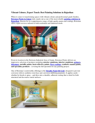 Vibrant Colours, Expert Touch Best Painting Solutions in Rajasthan