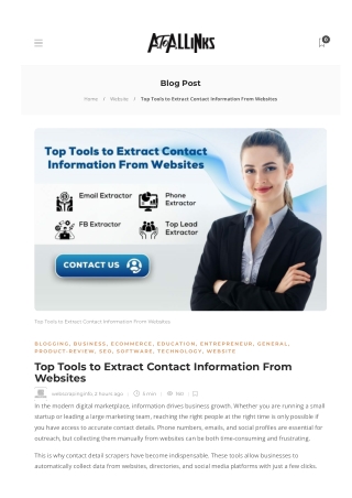 Top Tools to Extract Contact Information From Websites