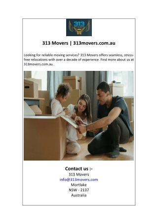 313 Movers  313movers.com