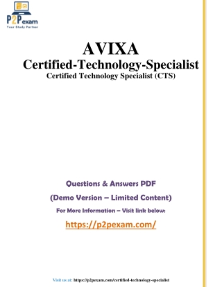 Certified-Technology-Specialist Exam | PDF Answers & Questions