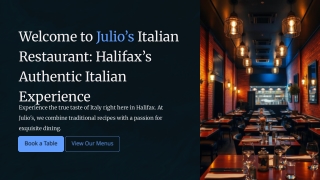 Julio’s – Authentic Italian Dining in the Heart of HalJulio’s Italian Restaurant