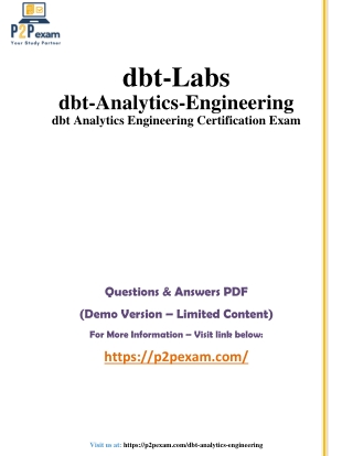 dbt-Cloud-Administrator Exam PDF Answers & Practice Questions