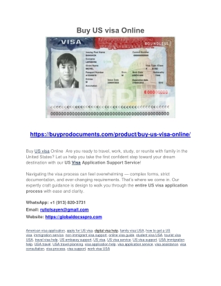 Buy US visa Online