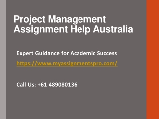 Project Management Assignment Help Australia