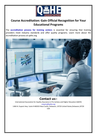 Course Accreditation: Gain Official Recognition for Your Educational Programs