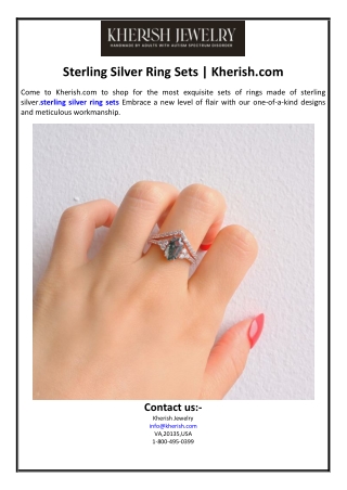 Sterling Silver Ring Sets | Kherish.com