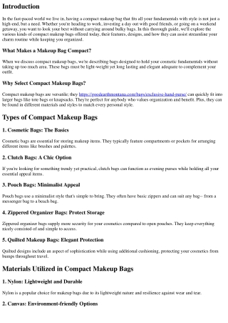 Compact Makeup Bags that Fit All Your Basics with Style