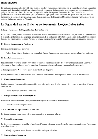 La Seguridad en los Trabajos de Fontanería: Lo Que Debes Saber