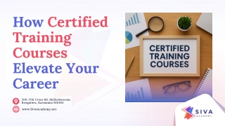 How Certified Training Courses Elevate Your Career