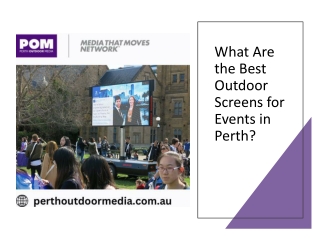 What Are the Best Outdoor Screens for Events in Perth?