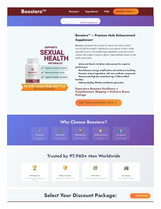 Boostaro™ – Premium Male Enhancement Supplement