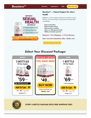 Boostaro – Natural Support for Men’s Health