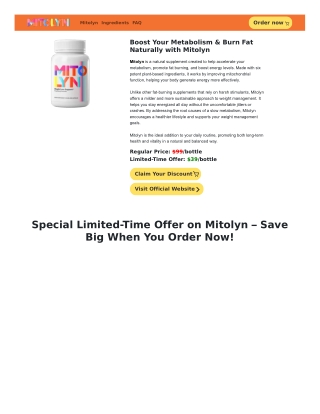 Mitolyn™ Official Website for Fast Weight Loss