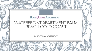 Waterfront Apartment Palm Beach Gold Coast