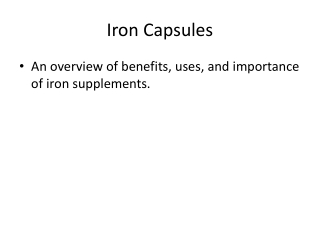 Precautions & Possible Side Effects of Iron Capsules