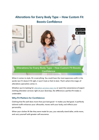 Alterations for Every Body Type – How Custom Fit Boosts Confidence