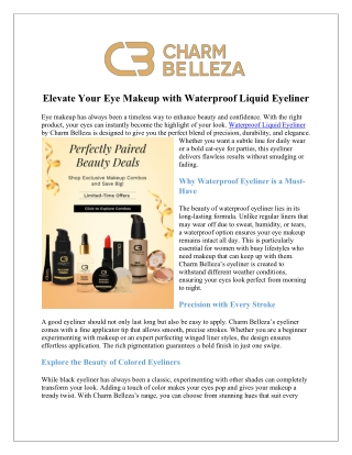 Shop Long-Lasting Waterproof Liquid Eyeliner for Flawless Eyes