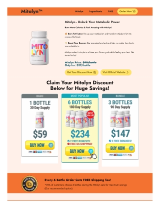 Mitolyn™ – Burn More Calories & Feel Great