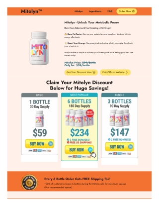 Mitolyn™ – Support For Metabolism & Mitochondrial Health