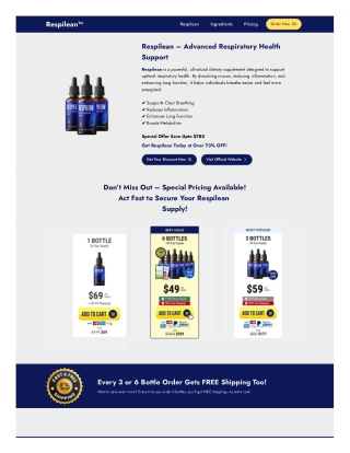 Respilean – Advanced Respiratory Health Support