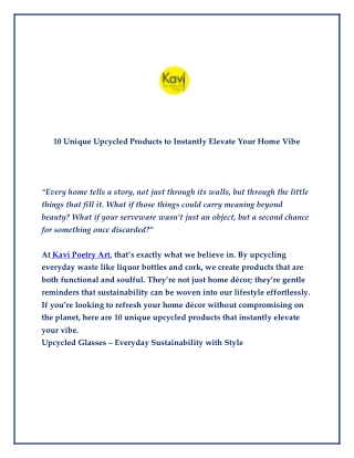 10 Unique Upcycled Products to Instantly Elevate Your Home Vibe