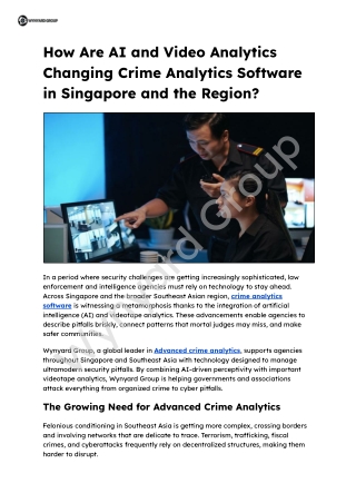 How Are AI and Video Analytics Changing Crime Analytics Software in Singapore and the Region_