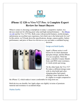 Check about iPhone 12 Full Review by Technow