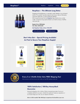 Respilean – The Ultimate Lung Detox