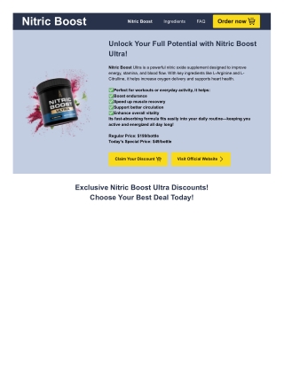 Unlock Your Full Potential with Nitric Boost Ultra!