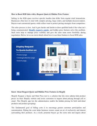 How to Boost B2B Sales with a Request Quote & Hidden Price Feature