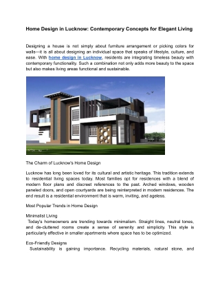 Home Design in Lucknow