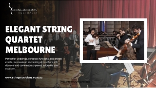 String Quartet Melbourne Professional Live Music For Weddings And Events
