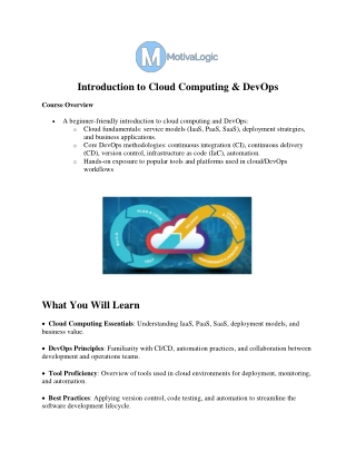 Cloud Computing & DevOps | LMS Motivalogic Tech