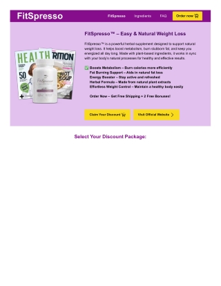 FitSpresso™ – Easy & Natural Weight Loss