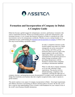 Contact Us for Formation and Incorporation of Company with Experts