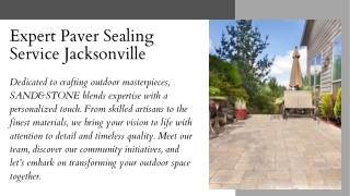 Expert Paver Sealing Service Jacksonville