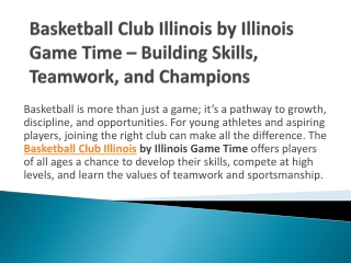 Basketball Club Illinois by Illinois Game Time
