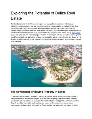 Belize Real Estate