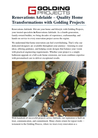 Renovations Adelaide