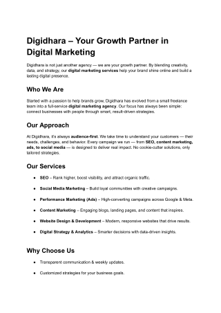 digital marketing services
