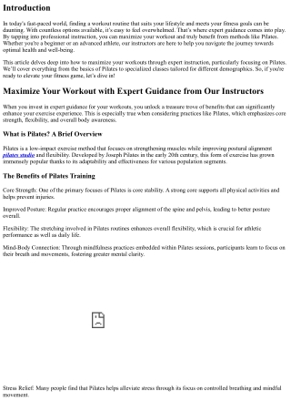 Maximize Your Workout with Expert Guidance from Our Instructors