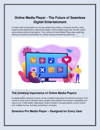 Online Media Player - The Future of Seamless Digital Entertainment
