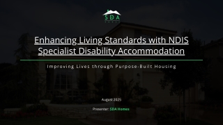 NDIS Specialist Disability Accommodation (SDA): Empowering Independence