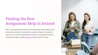 Key Factors to Spot Reliable Assignment Help in Ireland